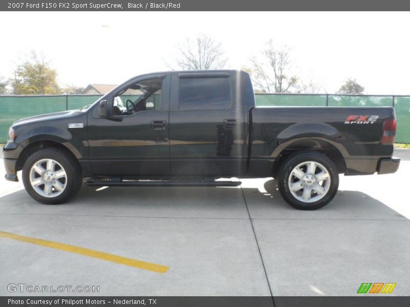 Black / Black/Red 2007 Ford F150 FX2 Sport SuperCrew