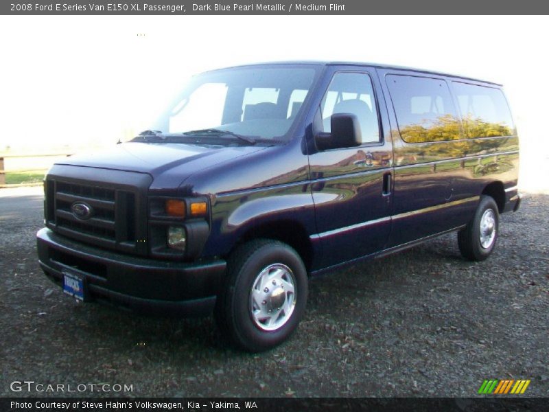Dark Blue Pearl Metallic / Medium Flint 2008 Ford E Series Van E150 XL Passenger
