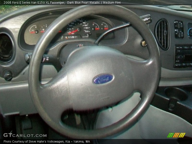 Dark Blue Pearl Metallic / Medium Flint 2008 Ford E Series Van E150 XL Passenger