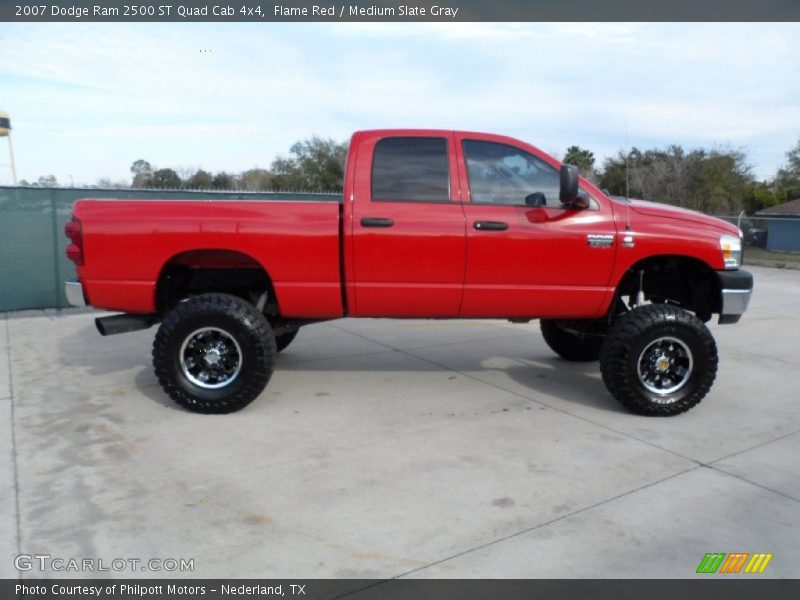 Flame Red / Medium Slate Gray 2007 Dodge Ram 2500 ST Quad Cab 4x4