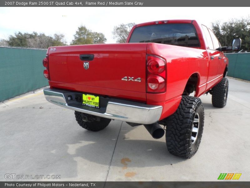 Flame Red / Medium Slate Gray 2007 Dodge Ram 2500 ST Quad Cab 4x4