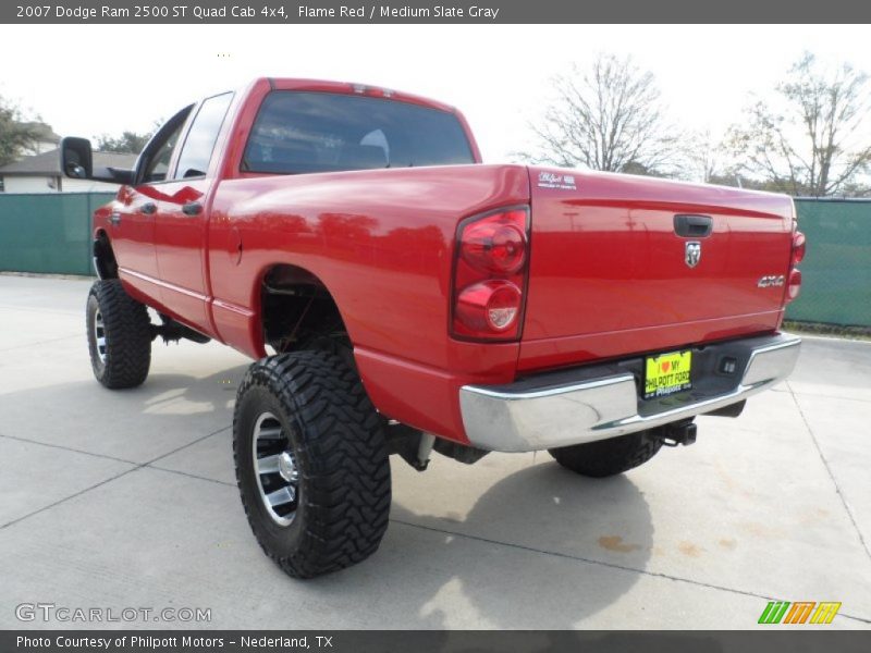 Flame Red / Medium Slate Gray 2007 Dodge Ram 2500 ST Quad Cab 4x4