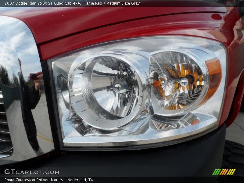 Flame Red / Medium Slate Gray 2007 Dodge Ram 2500 ST Quad Cab 4x4