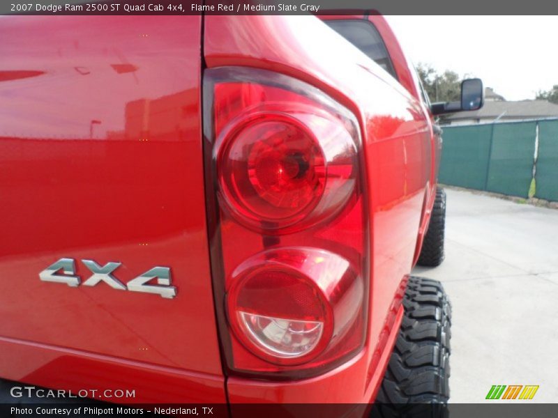 Flame Red / Medium Slate Gray 2007 Dodge Ram 2500 ST Quad Cab 4x4