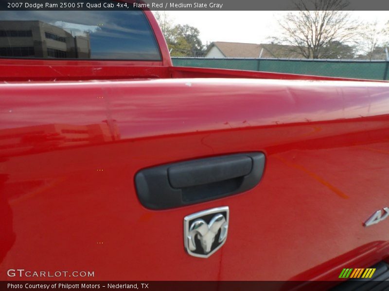 Flame Red / Medium Slate Gray 2007 Dodge Ram 2500 ST Quad Cab 4x4