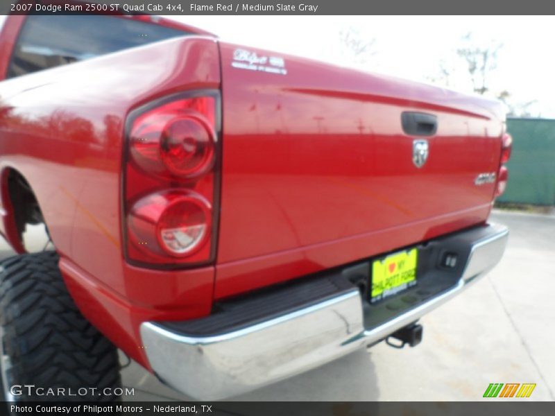 Flame Red / Medium Slate Gray 2007 Dodge Ram 2500 ST Quad Cab 4x4
