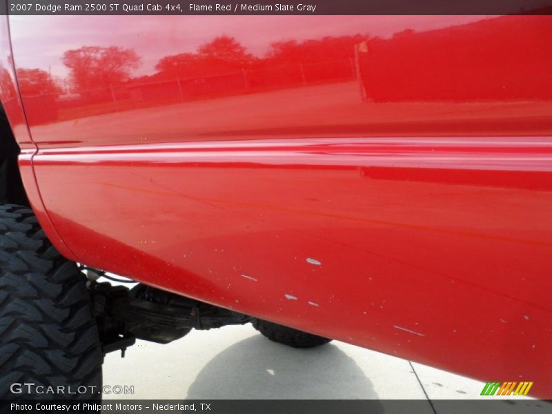 Flame Red / Medium Slate Gray 2007 Dodge Ram 2500 ST Quad Cab 4x4