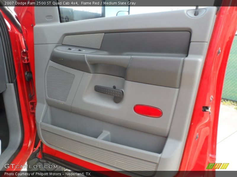 Flame Red / Medium Slate Gray 2007 Dodge Ram 2500 ST Quad Cab 4x4