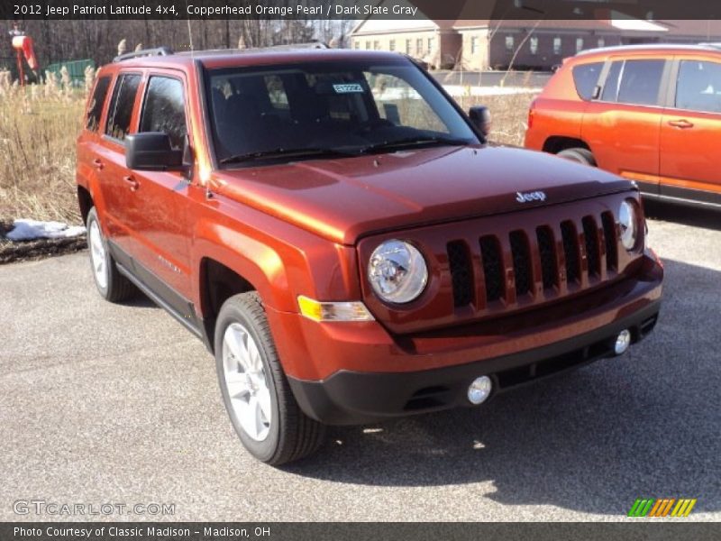 Copperhead Orange Pearl / Dark Slate Gray 2012 Jeep Patriot Latitude 4x4