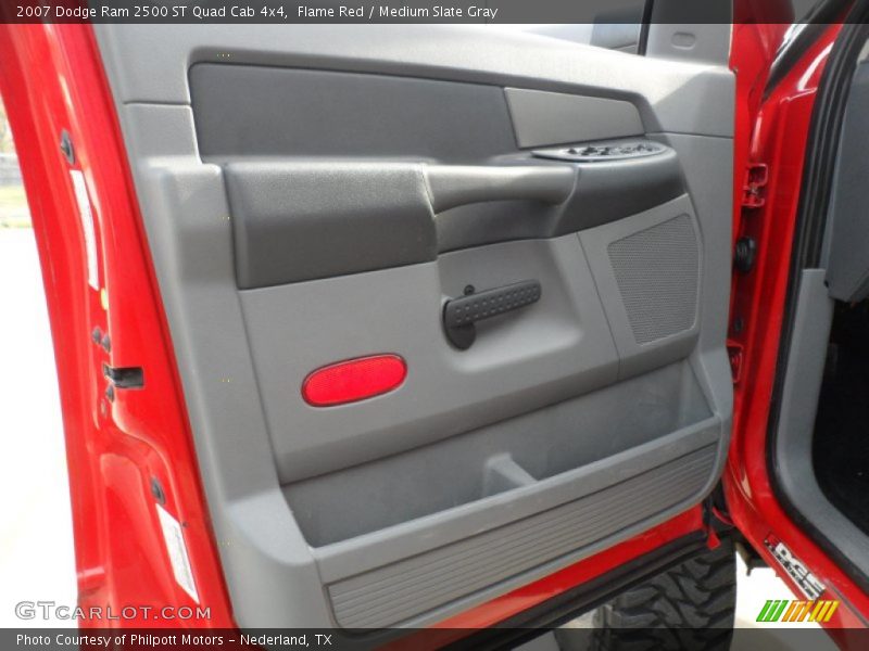Flame Red / Medium Slate Gray 2007 Dodge Ram 2500 ST Quad Cab 4x4