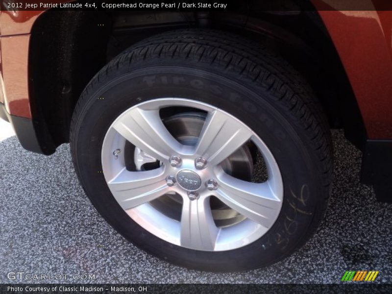 Copperhead Orange Pearl / Dark Slate Gray 2012 Jeep Patriot Latitude 4x4