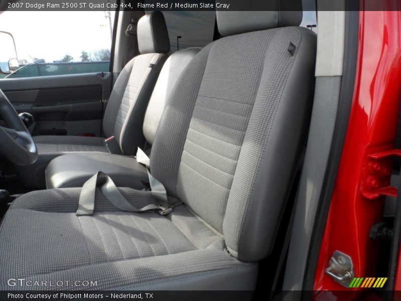 Flame Red / Medium Slate Gray 2007 Dodge Ram 2500 ST Quad Cab 4x4