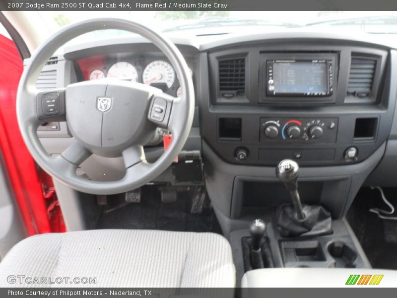 Flame Red / Medium Slate Gray 2007 Dodge Ram 2500 ST Quad Cab 4x4