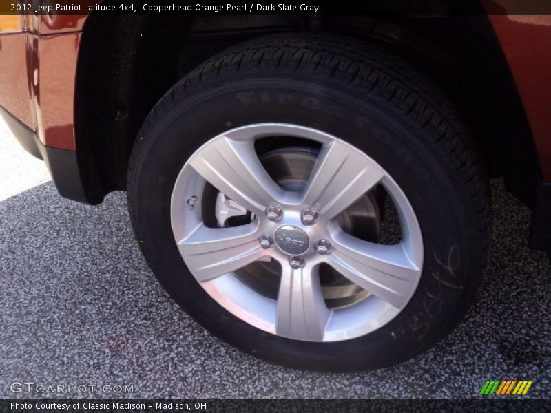 Copperhead Orange Pearl / Dark Slate Gray 2012 Jeep Patriot Latitude 4x4