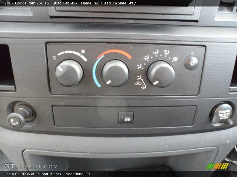 Flame Red / Medium Slate Gray 2007 Dodge Ram 2500 ST Quad Cab 4x4