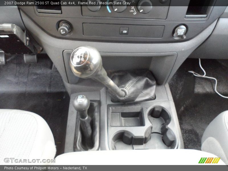 Flame Red / Medium Slate Gray 2007 Dodge Ram 2500 ST Quad Cab 4x4