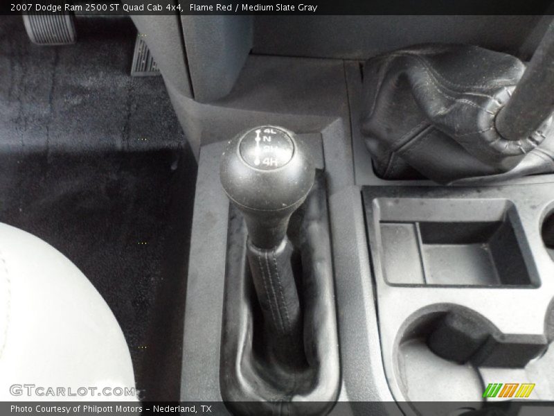 Flame Red / Medium Slate Gray 2007 Dodge Ram 2500 ST Quad Cab 4x4