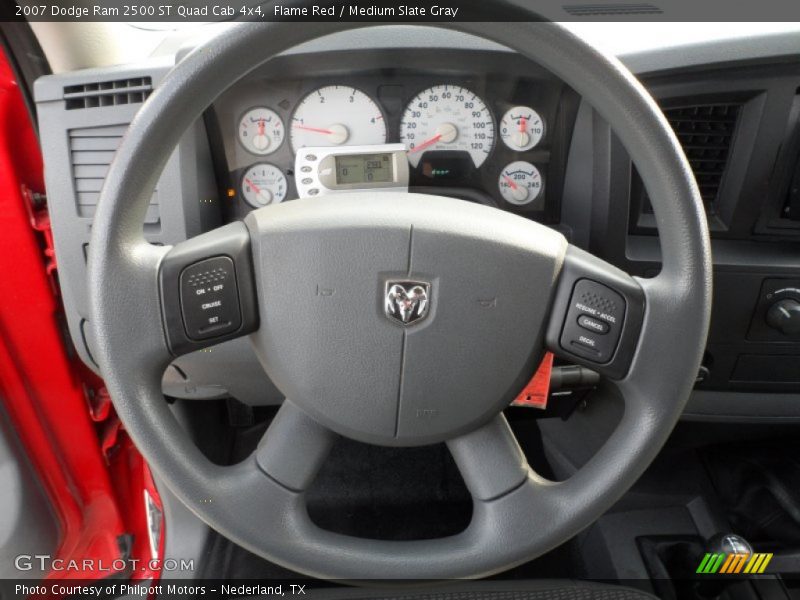 Flame Red / Medium Slate Gray 2007 Dodge Ram 2500 ST Quad Cab 4x4