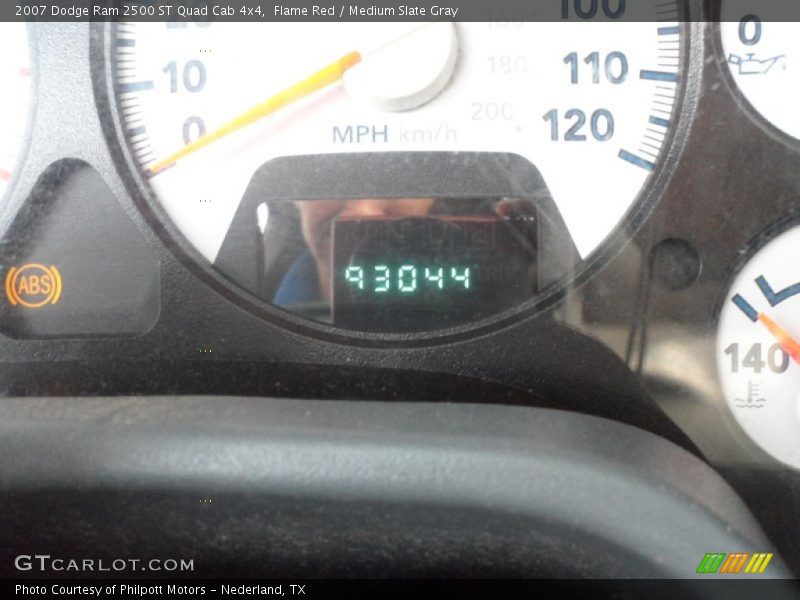 Flame Red / Medium Slate Gray 2007 Dodge Ram 2500 ST Quad Cab 4x4