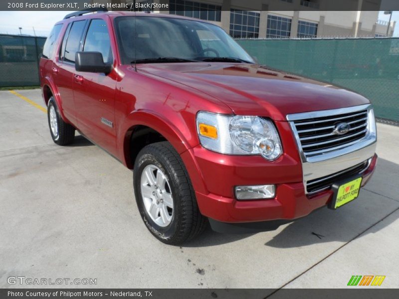 Redfire Metallic / Black/Stone 2008 Ford Explorer XLT