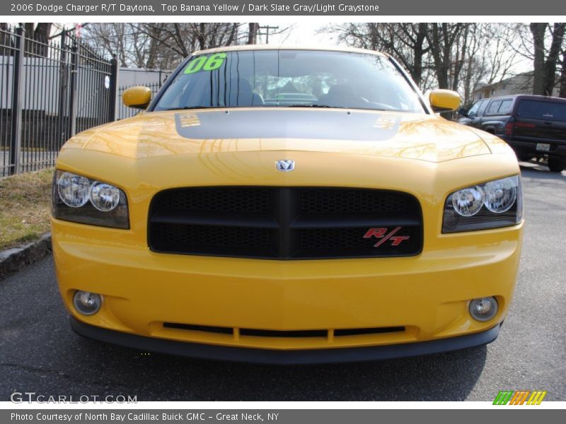 Top Banana Yellow / Dark Slate Gray/Light Graystone 2006 Dodge Charger R/T Daytona