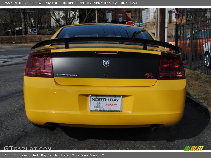 Top Banana Yellow / Dark Slate Gray/Light Graystone 2006 Dodge Charger R/T Daytona
