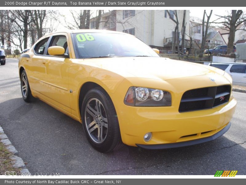 Top Banana Yellow / Dark Slate Gray/Light Graystone 2006 Dodge Charger R/T Daytona