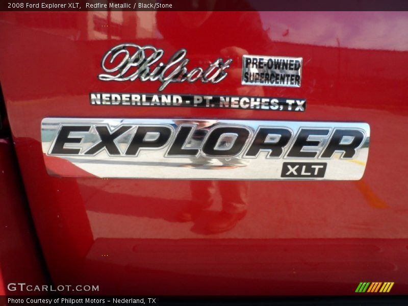 Redfire Metallic / Black/Stone 2008 Ford Explorer XLT