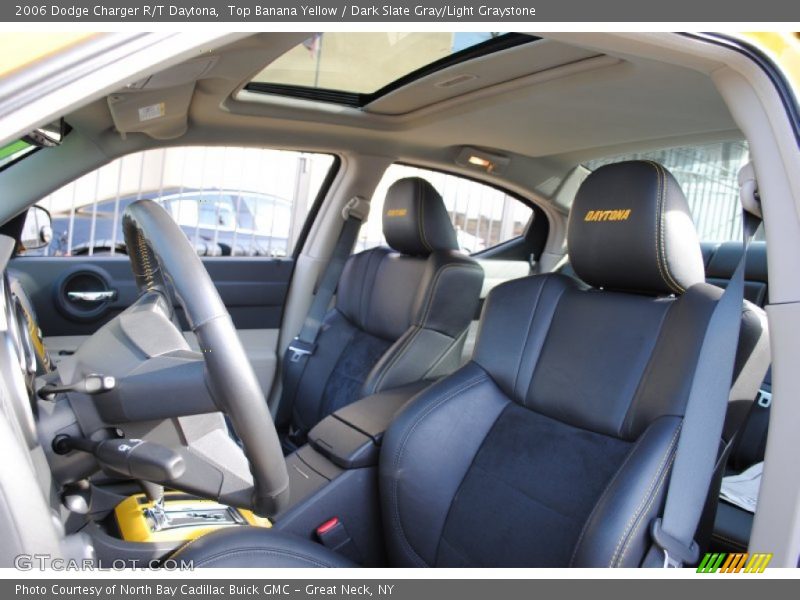 Top Banana Yellow / Dark Slate Gray/Light Graystone 2006 Dodge Charger R/T Daytona