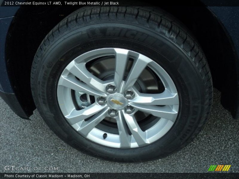 Twilight Blue Metallic / Jet Black 2012 Chevrolet Equinox LT AWD