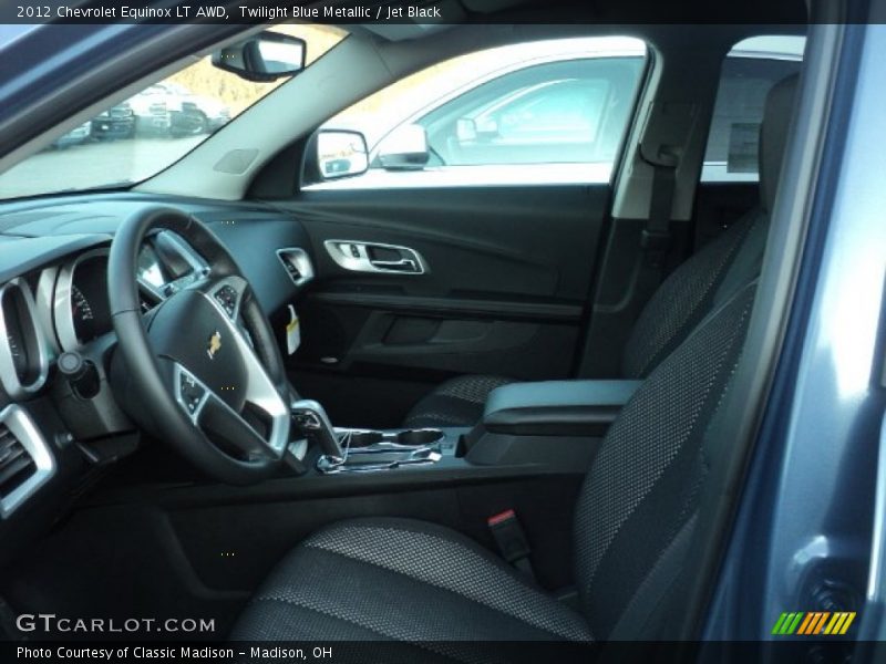 Twilight Blue Metallic / Jet Black 2012 Chevrolet Equinox LT AWD