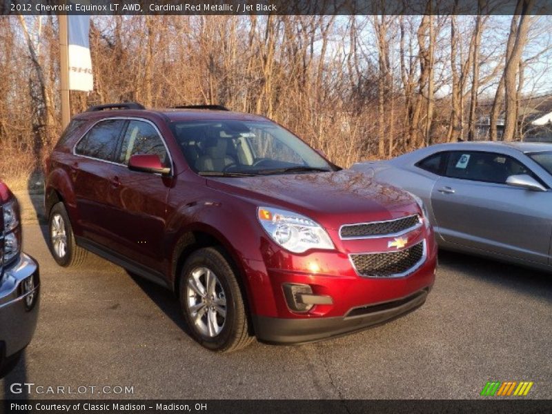 Cardinal Red Metallic / Jet Black 2012 Chevrolet Equinox LT AWD