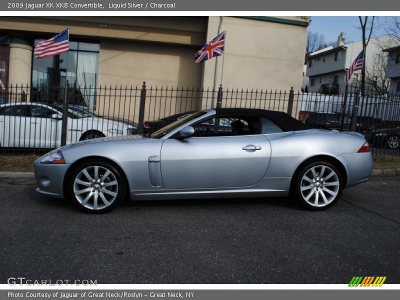 Liquid Silver / Charcoal 2009 Jaguar XK XK8 Convertible