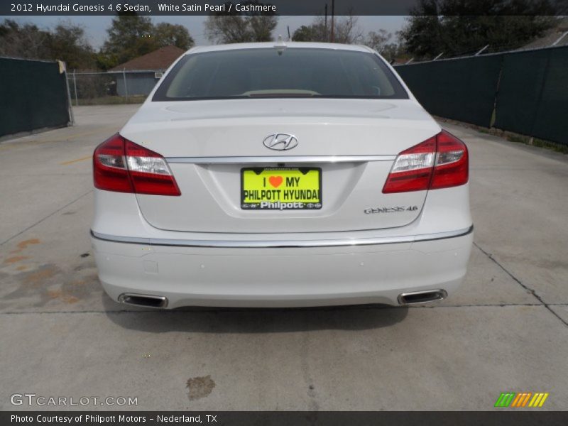 White Satin Pearl / Cashmere 2012 Hyundai Genesis 4.6 Sedan