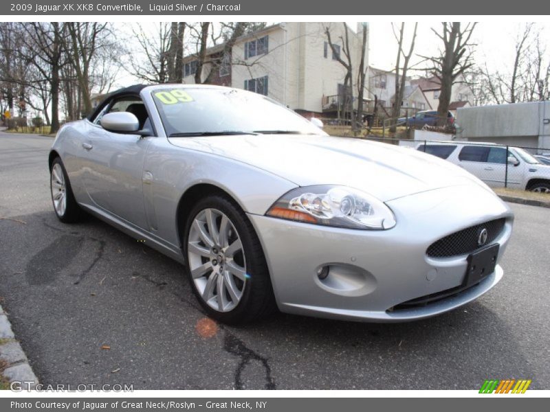 Liquid Silver / Charcoal 2009 Jaguar XK XK8 Convertible