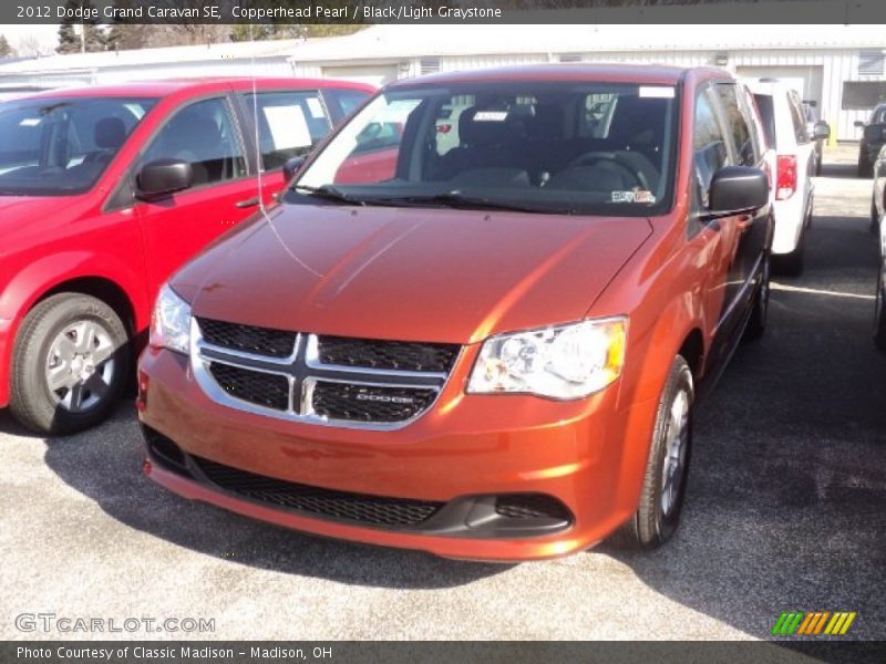 Copperhead Pearl / Black/Light Graystone 2012 Dodge Grand Caravan SE