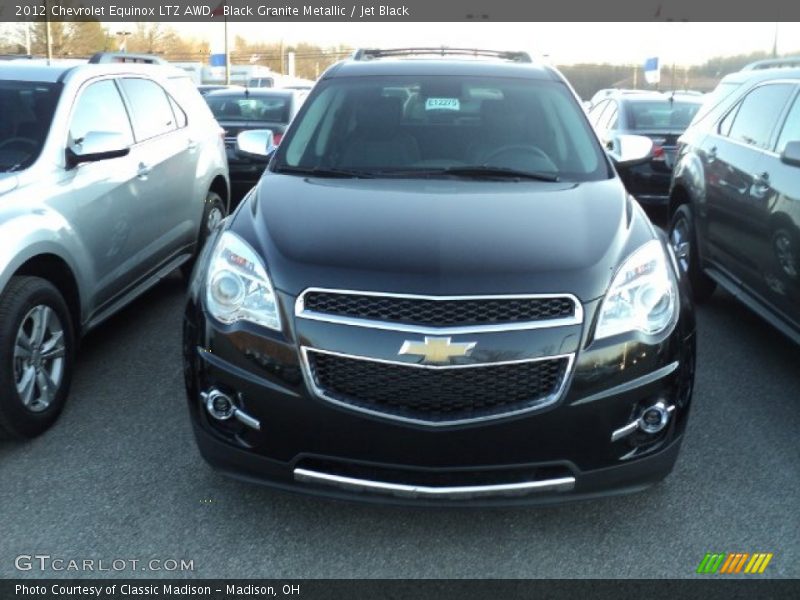 Black Granite Metallic / Jet Black 2012 Chevrolet Equinox LTZ AWD