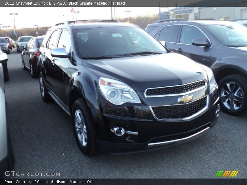 Black Granite Metallic / Jet Black 2012 Chevrolet Equinox LTZ AWD
