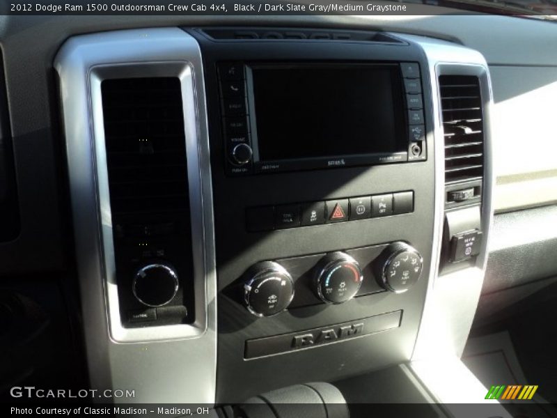 Black / Dark Slate Gray/Medium Graystone 2012 Dodge Ram 1500 Outdoorsman Crew Cab 4x4