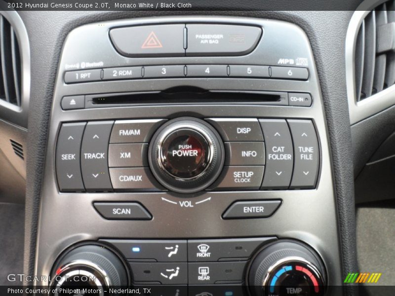 Controls of 2012 Genesis Coupe 2.0T