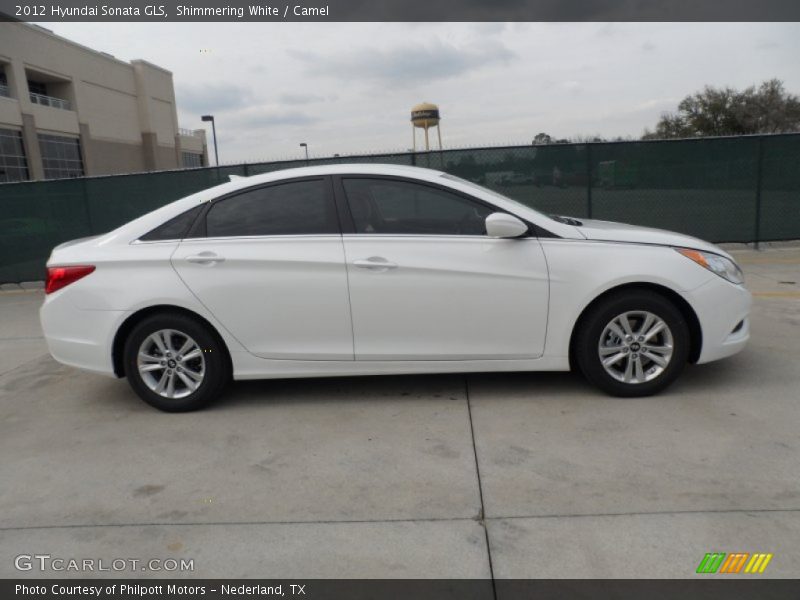 Shimmering White / Camel 2012 Hyundai Sonata GLS