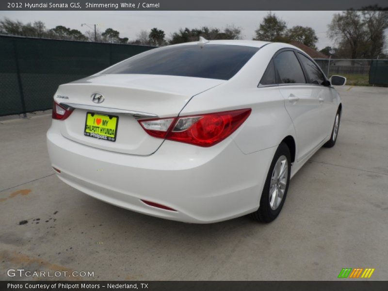 Shimmering White / Camel 2012 Hyundai Sonata GLS