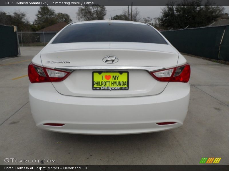 Shimmering White / Camel 2012 Hyundai Sonata GLS