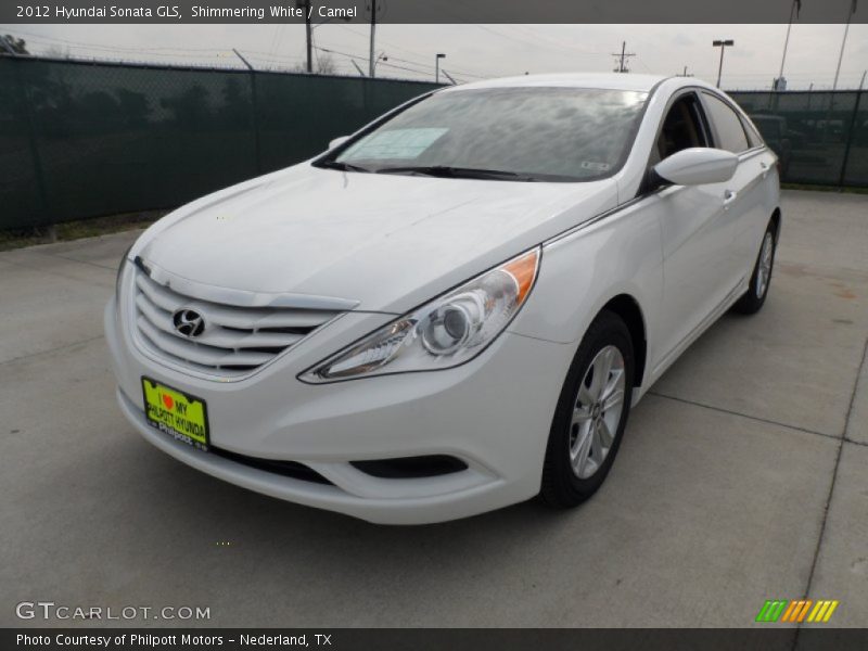 Shimmering White / Camel 2012 Hyundai Sonata GLS