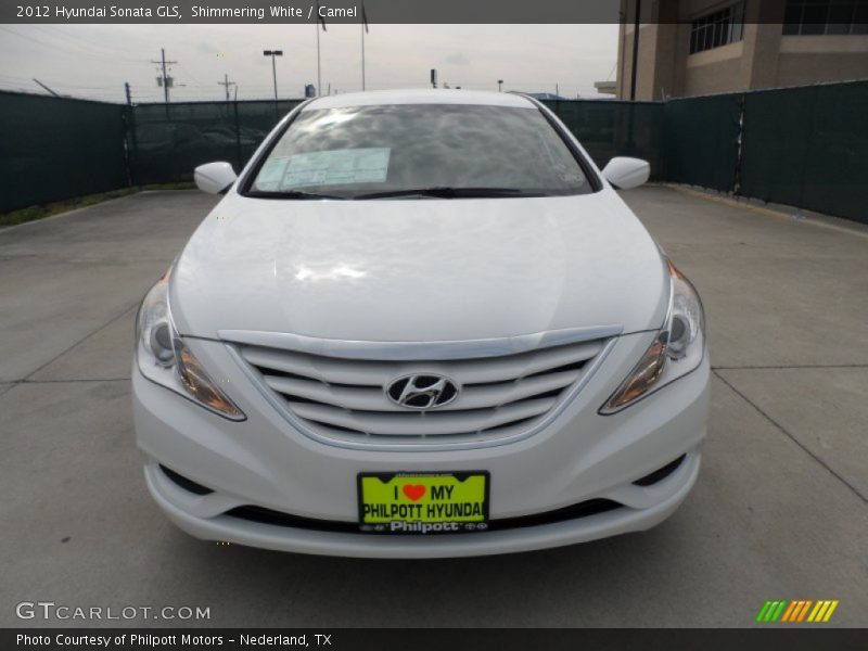 Shimmering White / Camel 2012 Hyundai Sonata GLS