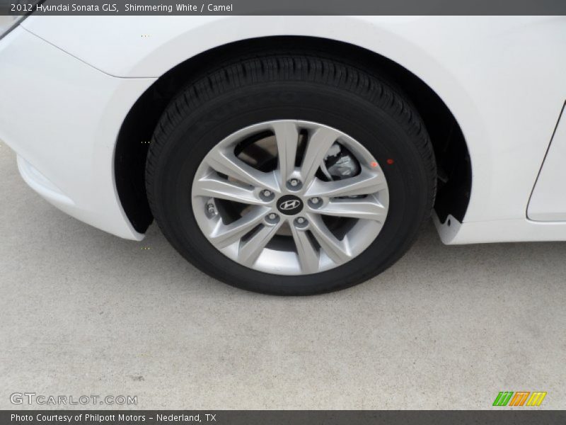 Shimmering White / Camel 2012 Hyundai Sonata GLS