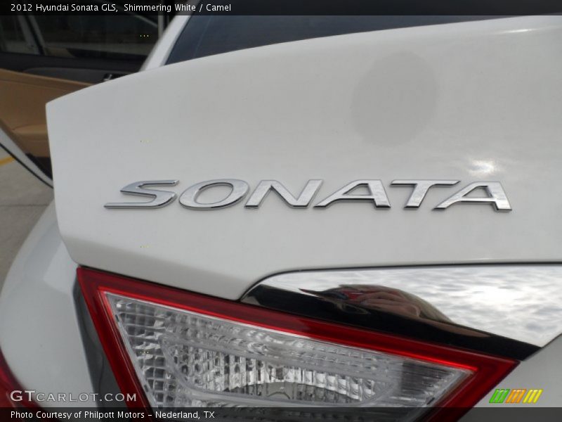 Shimmering White / Camel 2012 Hyundai Sonata GLS