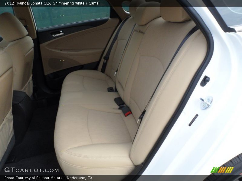 Shimmering White / Camel 2012 Hyundai Sonata GLS