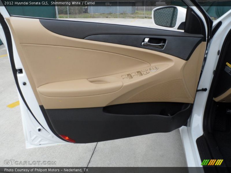 Shimmering White / Camel 2012 Hyundai Sonata GLS
