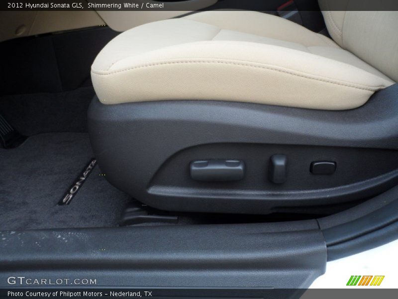 Shimmering White / Camel 2012 Hyundai Sonata GLS